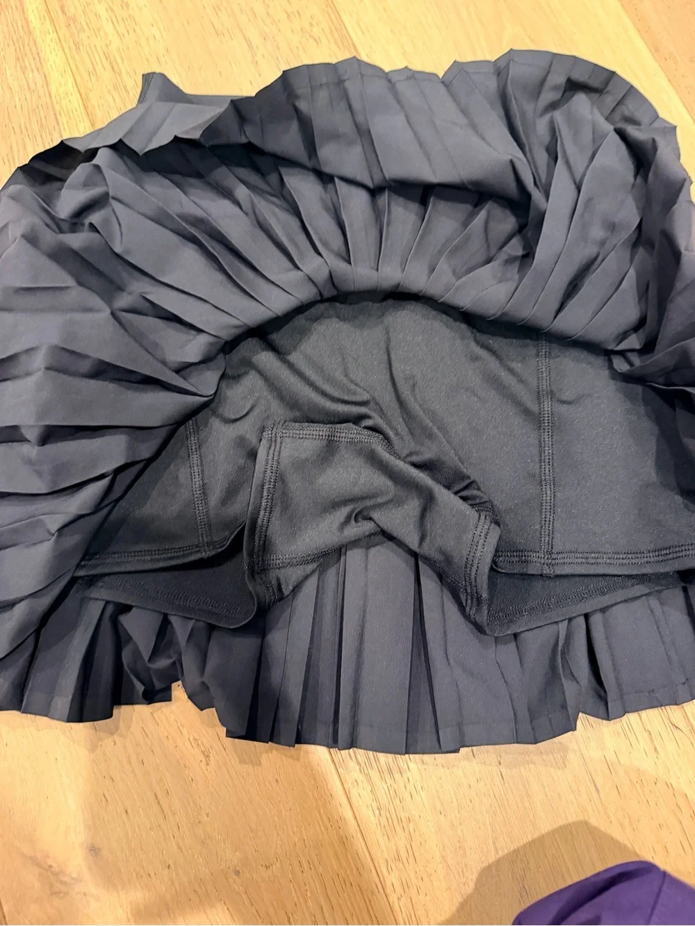 ALO Yoga Black Pleated Circle Skirt
